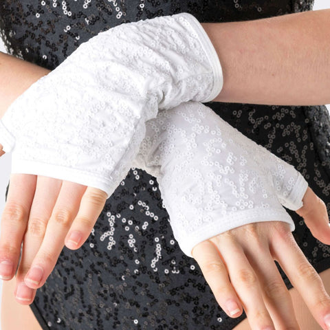 Sequin Fingerless Gloves