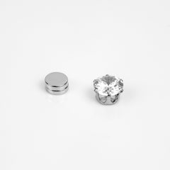 KySienn 8mm Magnetic Diamante Round Earrings
