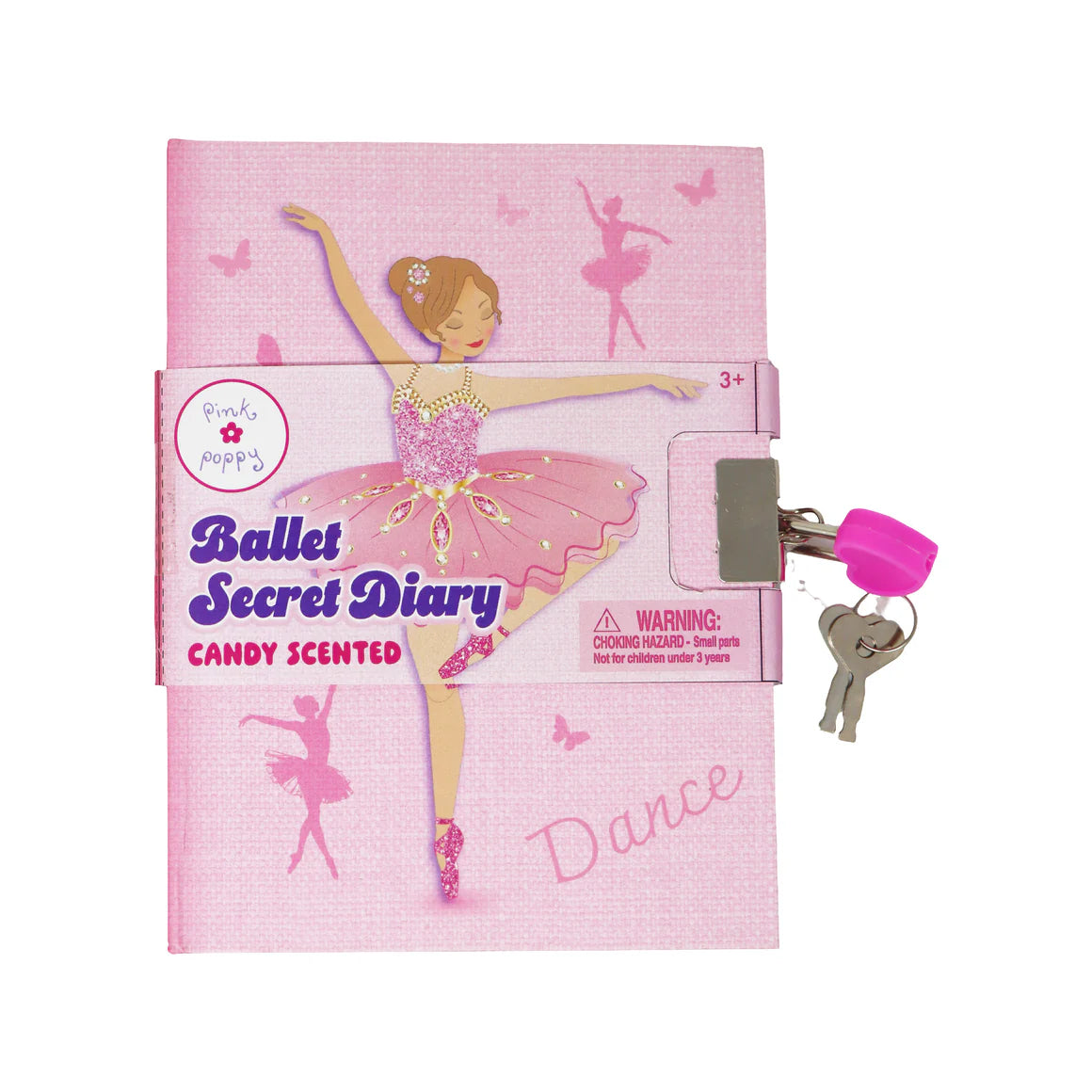 Bejewelled Ballerina Scented Lockable Diary