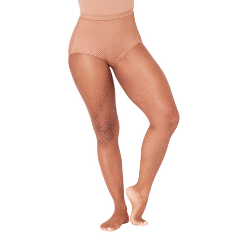 All-Over Rhinestone Fishnet Tight