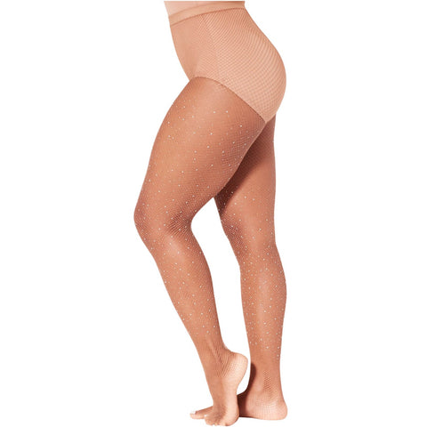 All-Over Rhinestone Fishnet Tight