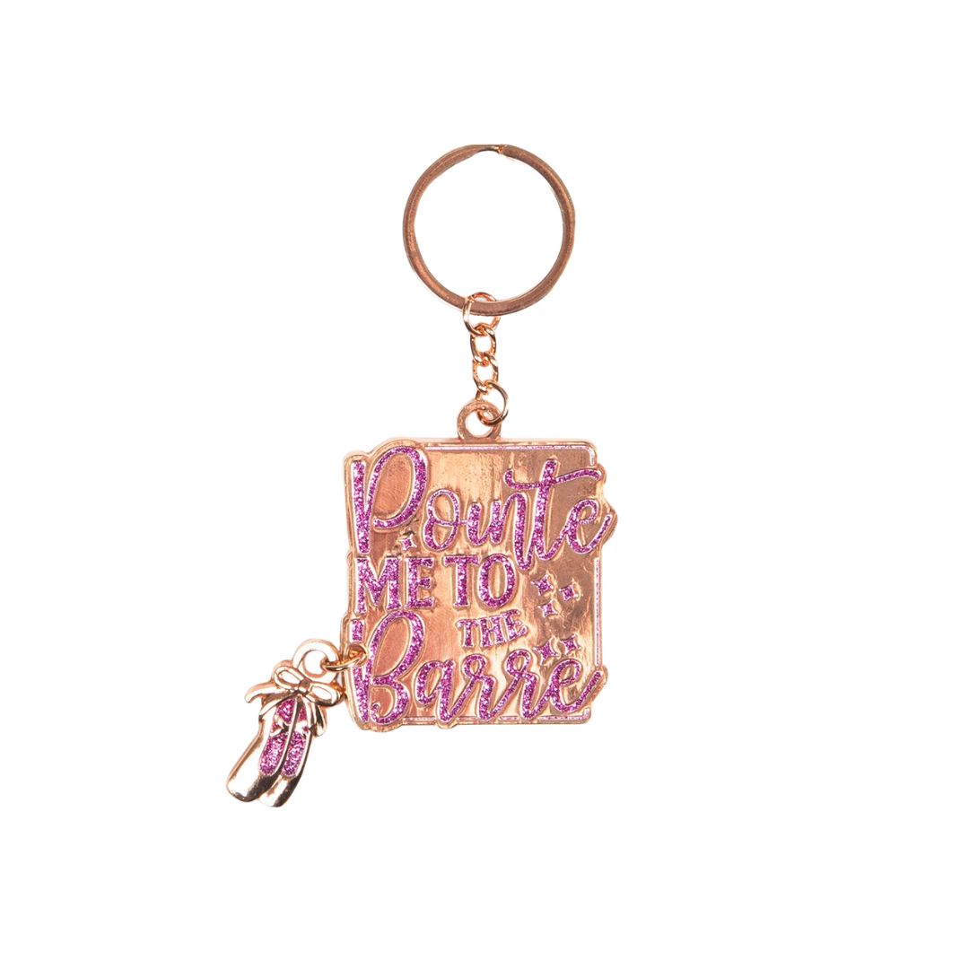 Pointe Me To The Barre Keyring
