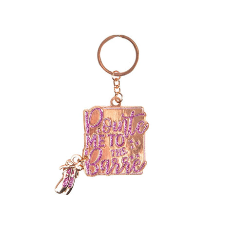 Pointe Me To The Barre Keyring