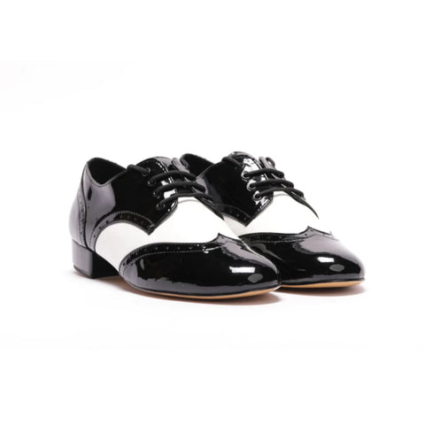 7811BW Gentlemens Patent Leather Wingtip Lace Up Dance Shoe
