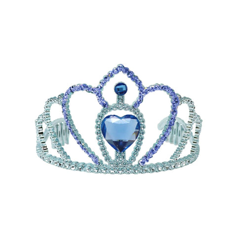Princess Sapphire Crown with Heart Gemstone & Glitter
